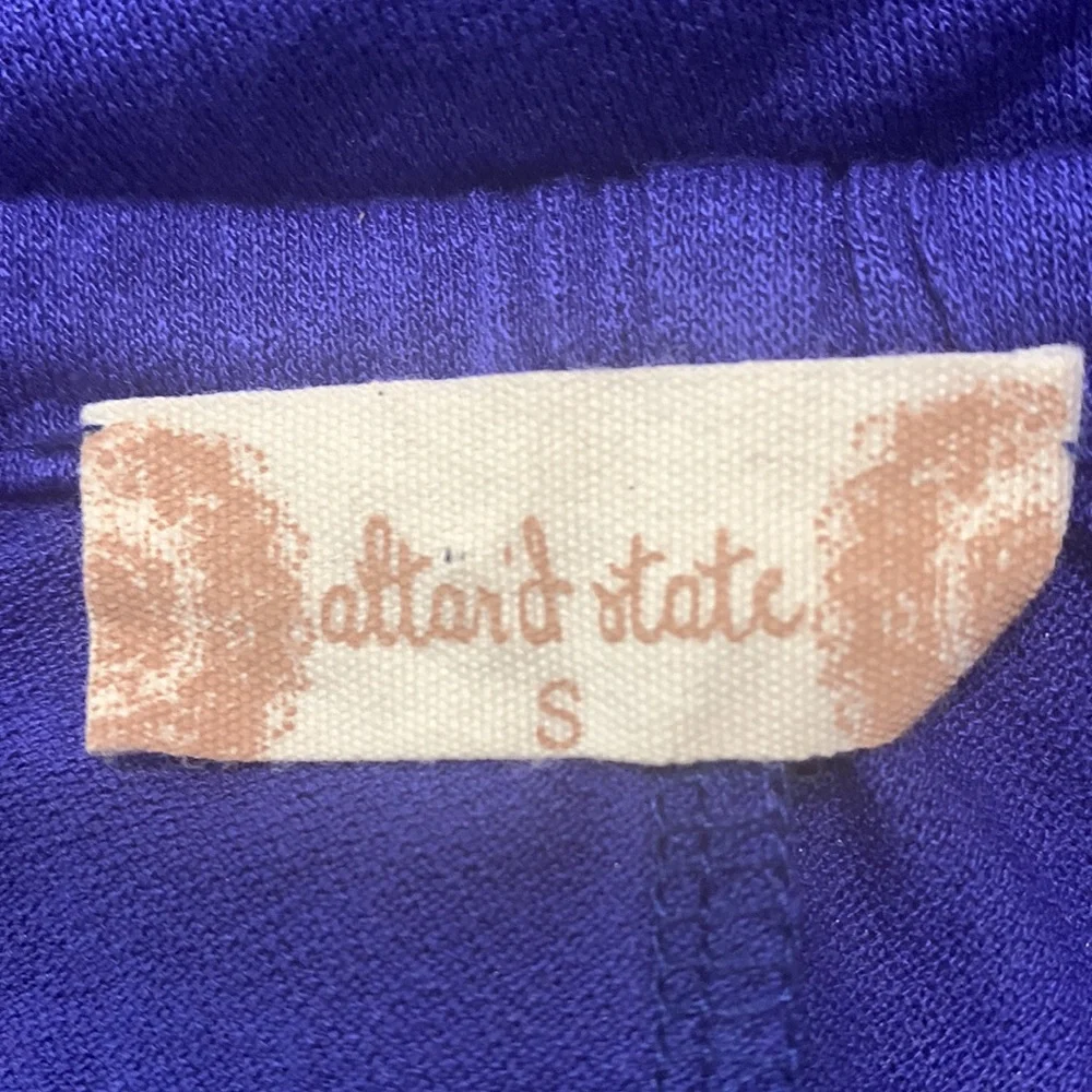 Altar'd State Brand Blouse Top Embroidered Sleeves Royal Blue Size Small - Picture 5 of 6